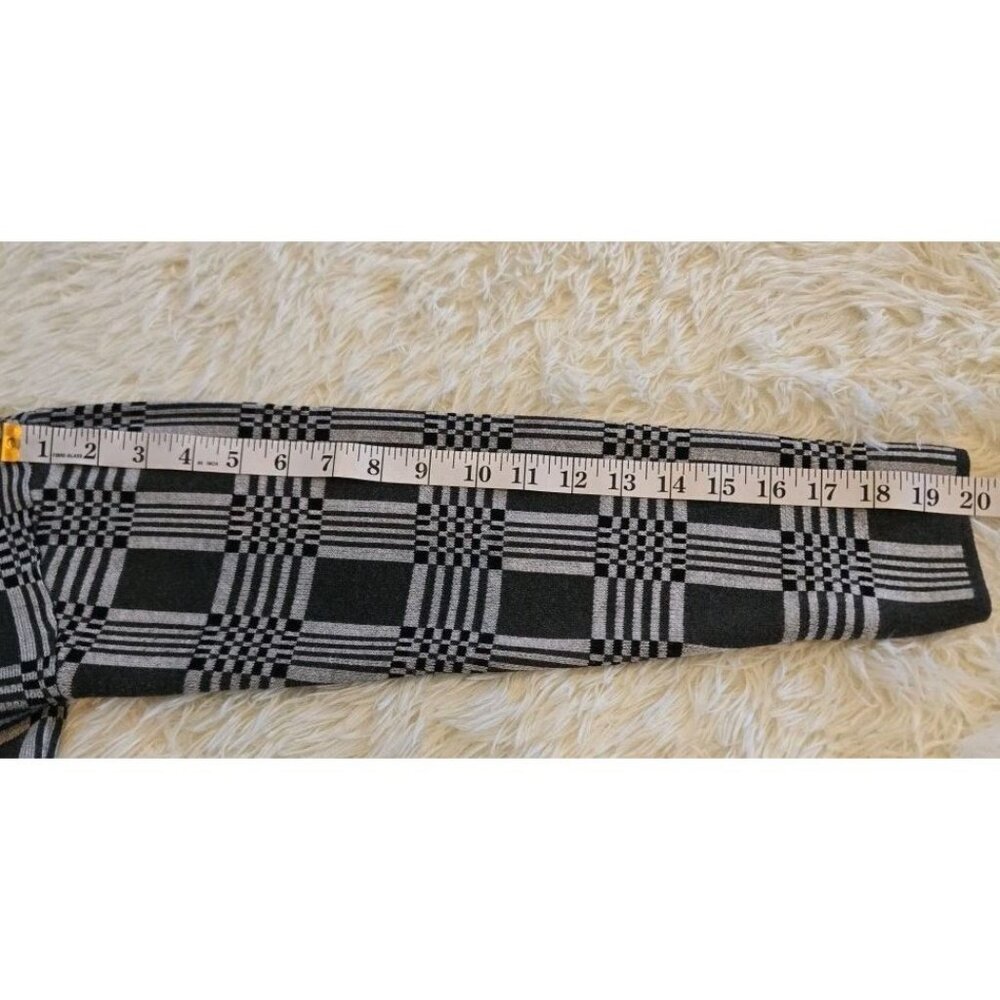 Lety And Me‎ Womens Geometric Size Large Sweater Grey Black Rayon Mod 70s EUC - Picture 6 of 9